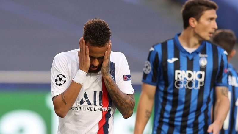 Neymar đã bỏ lỡ nhiều cơ hội ngon ăn trong nửa đầu trận đấu giữa Atalanta vs PSG