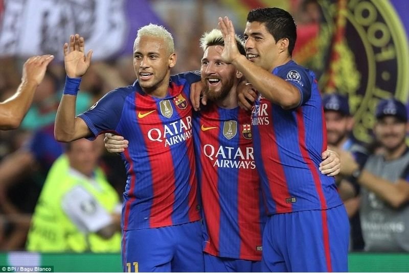 Cỗ máy tấn công mạnh nhất thế giới lúc bấy giờ gồm Messi, Suarez và Neymar