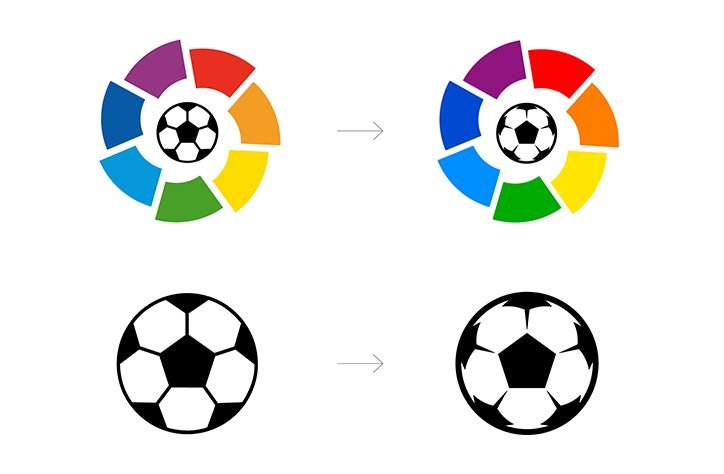 Logo La Liga: Thay đổi quả bóng ở trung tâm logo