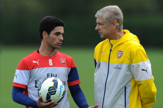 HLV Arsenal Wenger và Arteta