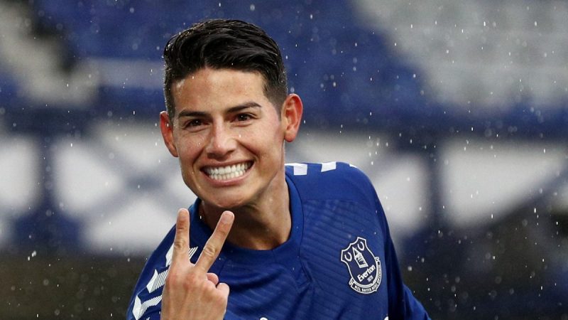 Tiền vệ James Rodriguez, Everton.