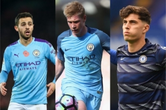 Bernardo Silva, Kevin de Bruyne và Kai Havertz.