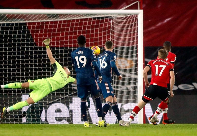 Southampton vs Arsenal – Chủ nhà mở tỉ số từ sớm sau cú ra chân của Amstrong
