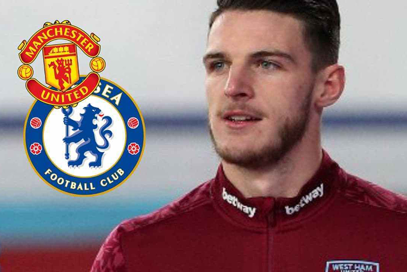 Declan Rice sẽ là mục tiêu tranh chấp trọng điểm của M.U và Chelsea