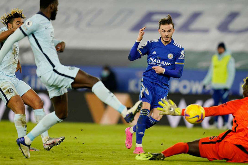 Leicester City vs Chelsea – James Maddison nâng tỉ số lên 2-0 bằng pha dứt điểm khéo léo