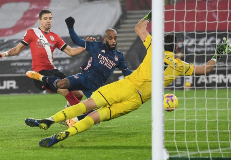 Southampton vs Arsenal – Bàn thắng ấn định chiến thắng 3-1 cho Arsenal của Lacazette