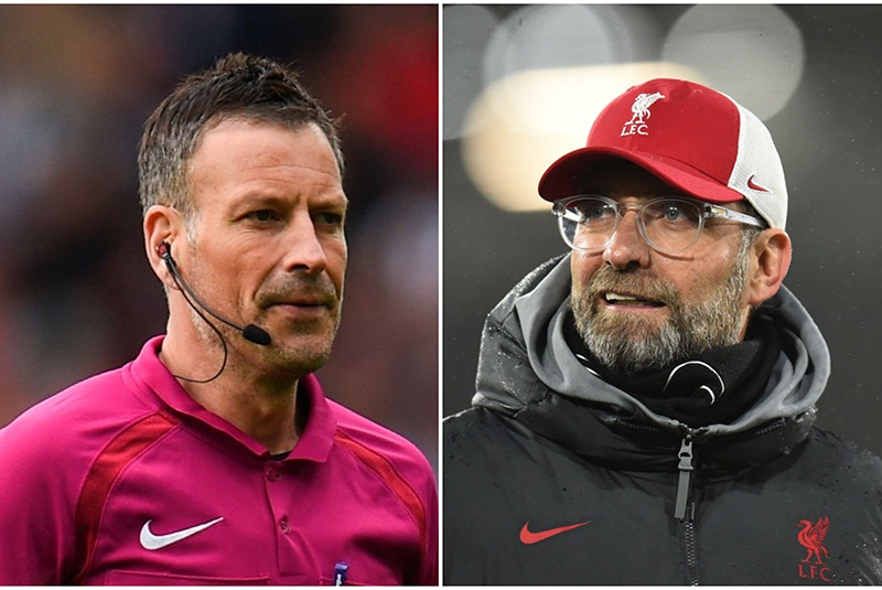 Trọng tài Mark Clattenburg cũng khẩu chiến dữ dội với HLV Jurgen Klopp