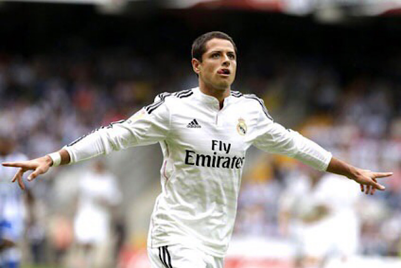 Chicharito trong màu áo Real mùa giải 2014/2015