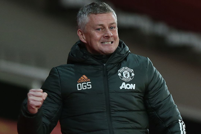 Solskjaer hẳn đang rất vui khi Man Utd giành được 3 điểm quý giá trước Fulham