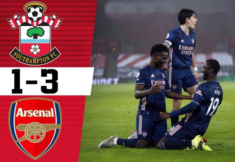 Kết quả Southampton vs Arsenal 1-3: Pháo Thủ đòi nợ thành công