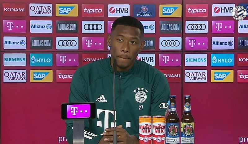 Alaba trong buổi họp báo nói lời chia tay Bayern