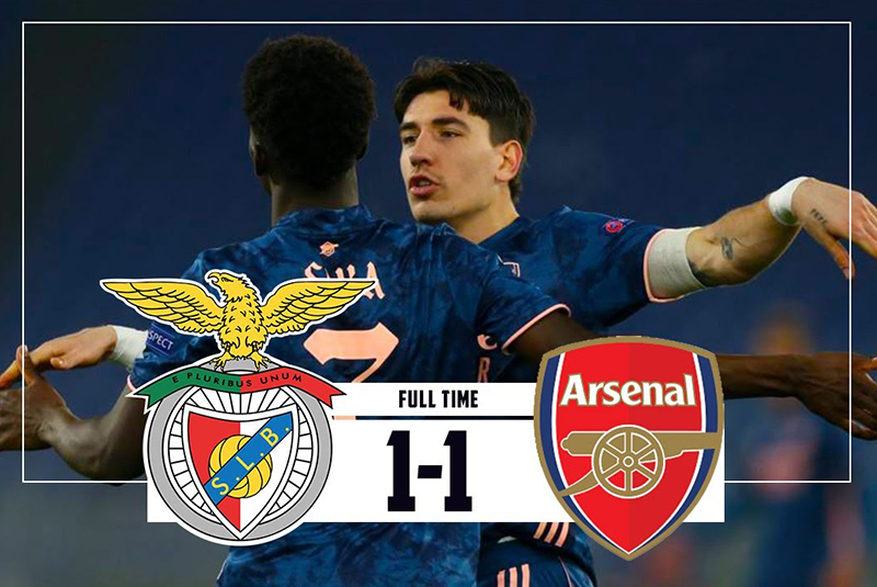 Kết quả Benfica vs Arsenal 1-1: Chân gỗ suýt khiến Pháo Thủ ôm hận | Hình 1