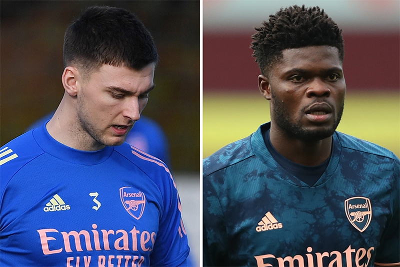 Thomas Partey và Kieran Tierney sẽ không thể ra sân ở vòng đấu tới