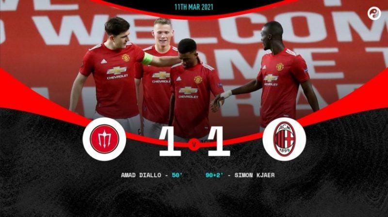 Kết quả Manchester United vs AC Milan 1-1: Bước ngoặt phút bù giờ | Hình 1