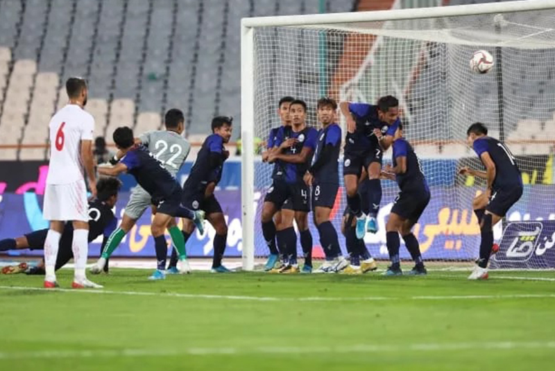 ĐT Campuchia từng thua trắng 14-0 trước Iran tại VL World Cup 2022