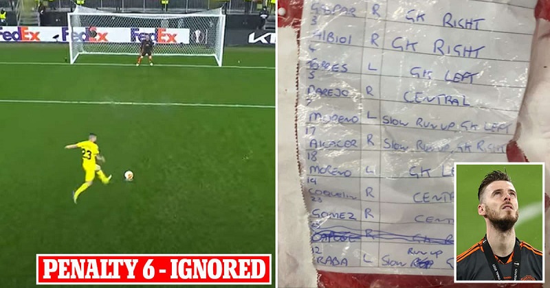 Mảnh giấy hé lộ sai lầm chết người của De Gea khiến Man United mất cúp