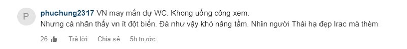 Bên cạnh đó khán giả vẫn mong muốn Futsal Việt Nam sớm đạt trình độ như Thái Lan