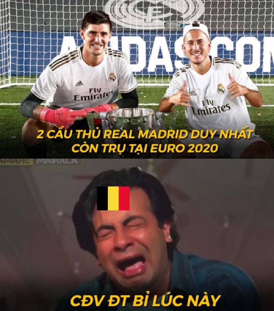Rất may Courtois và Eden Hazard hai ngôi sao không "bự" lắm của Real Madrid cho nên câu chuyện tâm linh không làm khó được ĐT Bỉ