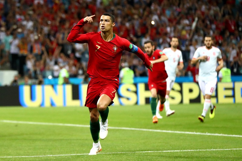 Ronaldo từng có hattrick vào lưới Tây Ban Nha tại World Cup 2018