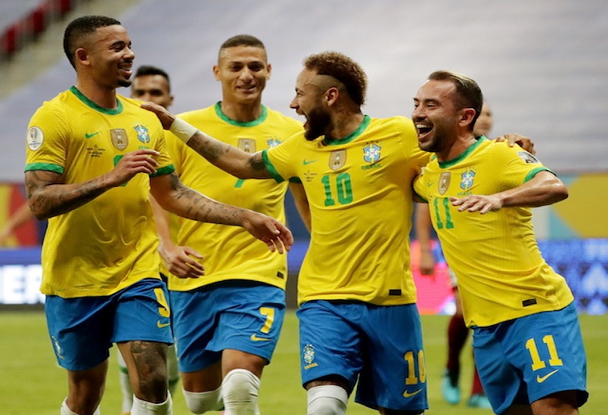 Các cầu thủ Brazil đang bay cao và vừa có chiến thắng đầu tiên ở Copa America 2021