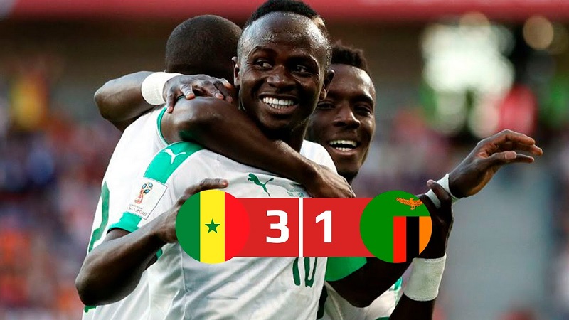 Đội tuyển Senegal với đầu tàu là tiền đạo Sadio Mane đã dễ dàng hạ gục đội tuyển Zambia