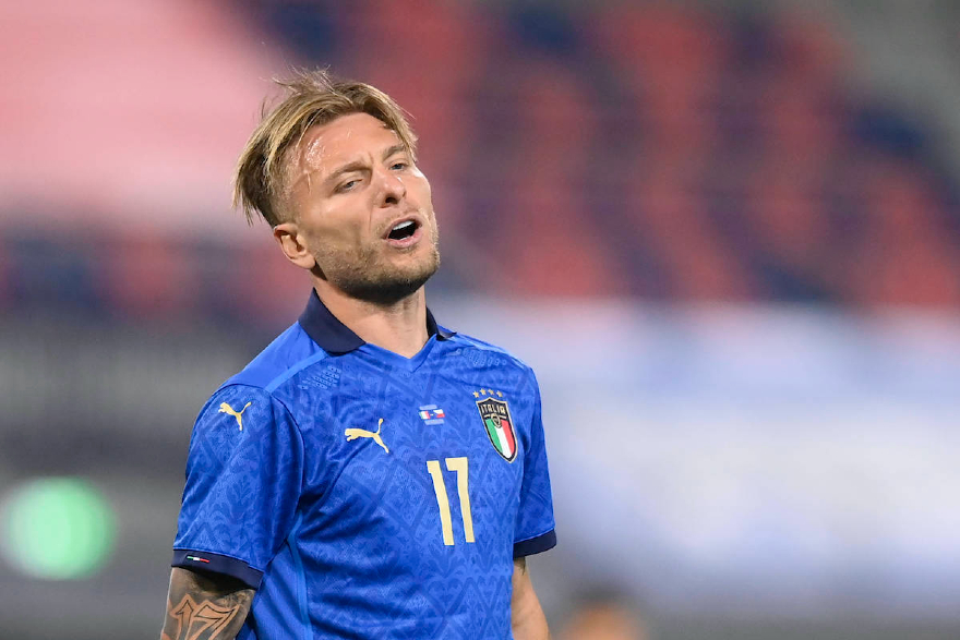 Ciro Immobile vẫn chưa thể trở thành đầu tàu cho hàng công của đội tuyển Ý tại EURO 2021