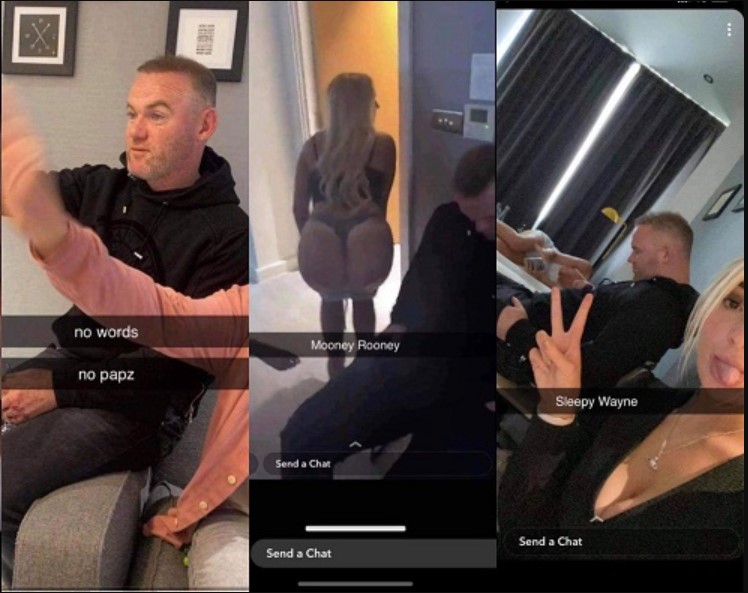 Hình ảnh cho thấy Rooney dường như không tự chủ khi ở khách sạn cùng các cô gái
