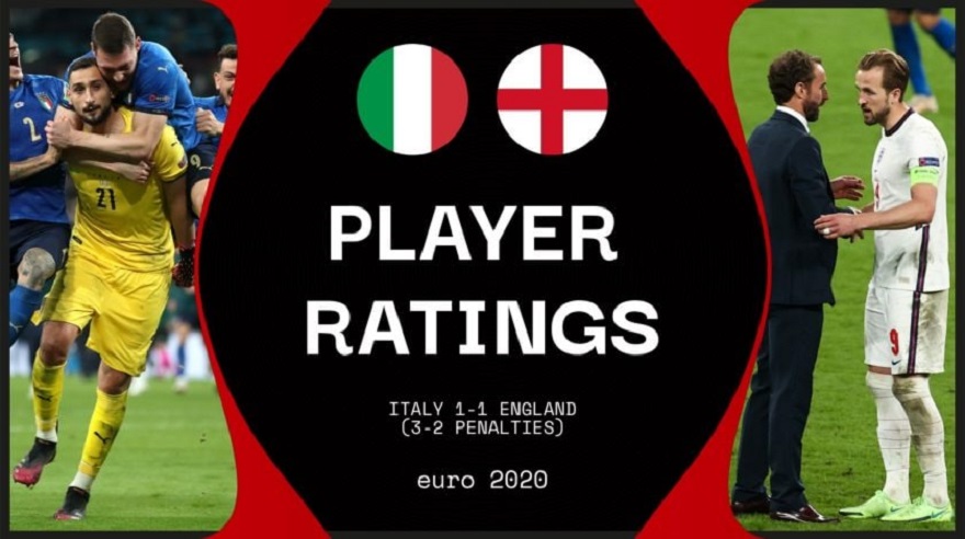 Chấm điểm Anh vs Ý: ngôi sao nào sáng nhất đêm chung kết?