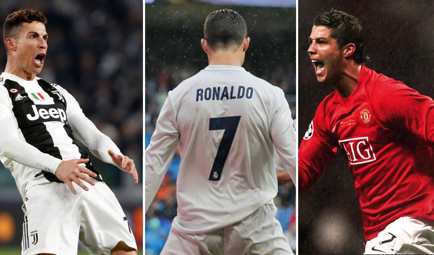 3 Cách Ronaldo ăn mừng bàn thắng đặc trưng ở MU, Real và Juventus 