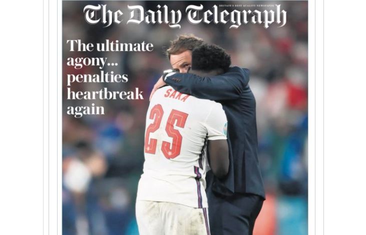 Trang bìa của tờ Telegraph