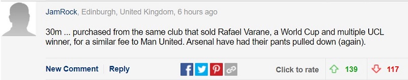 30 triệu bảng... từ chính CLB đã bán nhà vô địch World Cup và Champions League Raphael Varane cho Man United với giá gần tương đương
