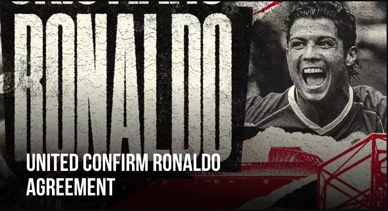 Hình ảnh Ronaldo chính thức trở về Man United được trang chủ Quỷ Đỏ đăng tải