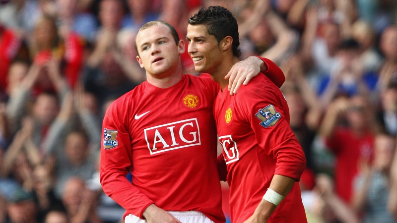 Ronaldo và Rooney từng là đồng đội trong màu áo Man United