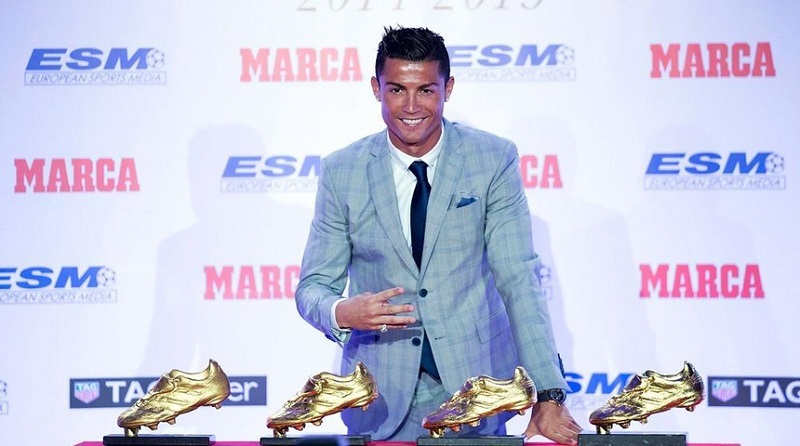 Ronaldo đang có 4 Chiếc giày Vàng châu Âu trong bộ sưu tập danh hiệu