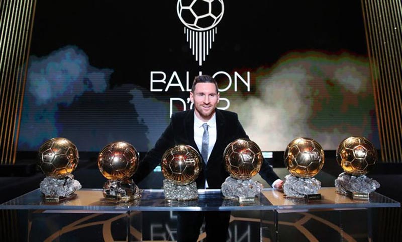 Messi đã sở hữu 6 chiếc cup ở các năm trao giải trước