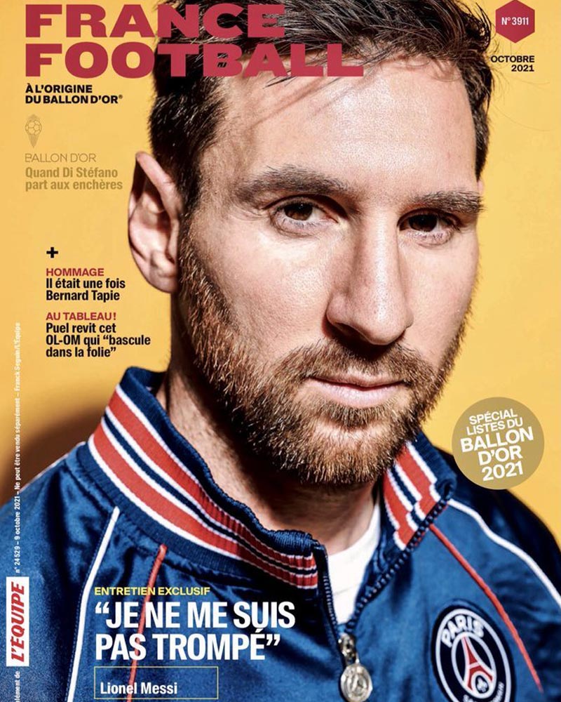 các tạp chí gọi tên Messi cho giả Qủa Bóng Vàng 2021