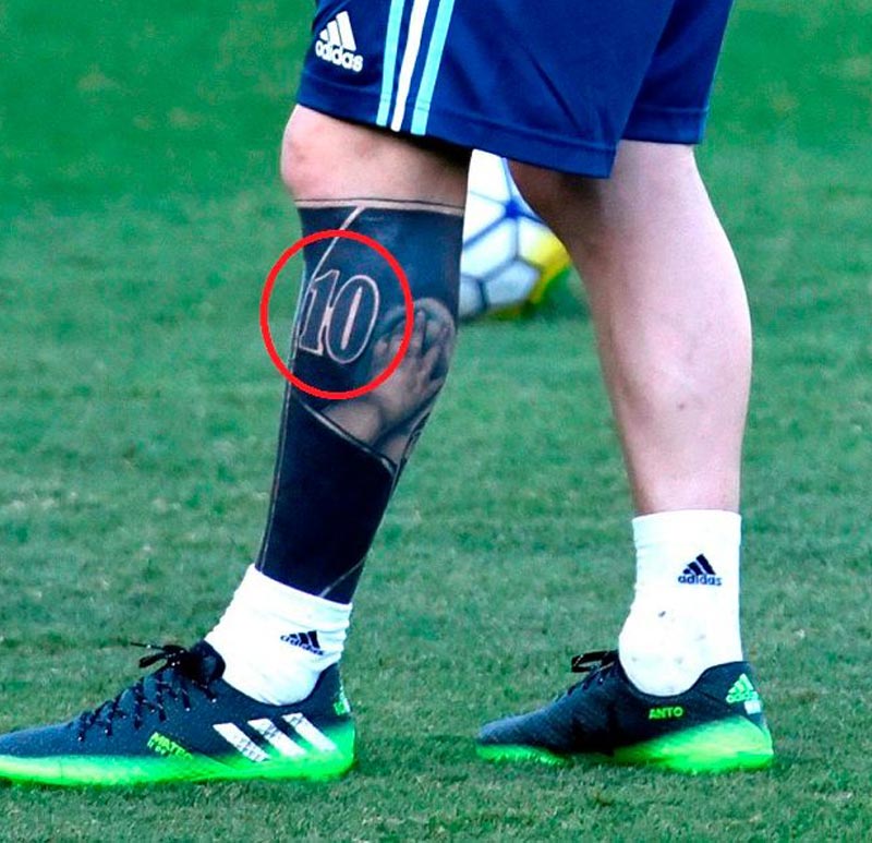 Giải mã hình xăm của Messi: hình xăm số 10