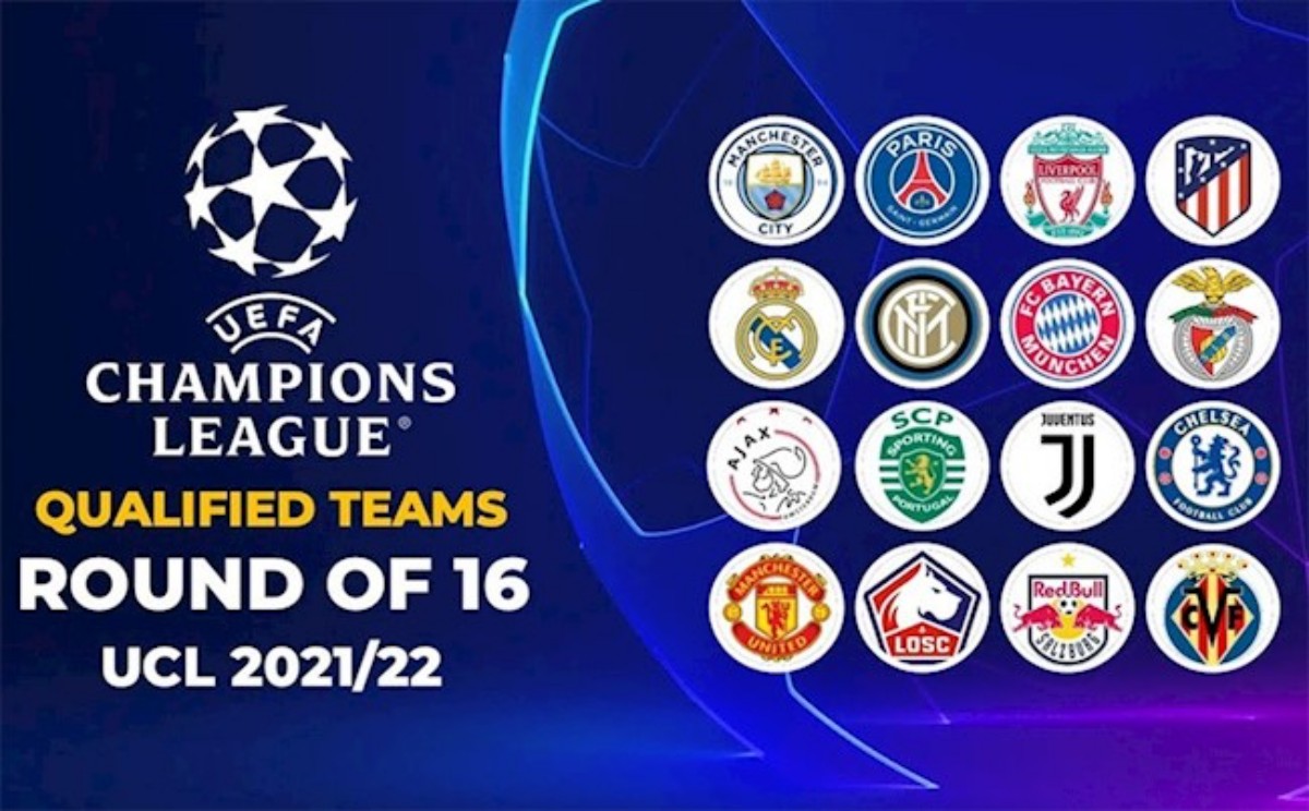 Kết quả bốc thăm vòng 16 đội Champions League 2021/22