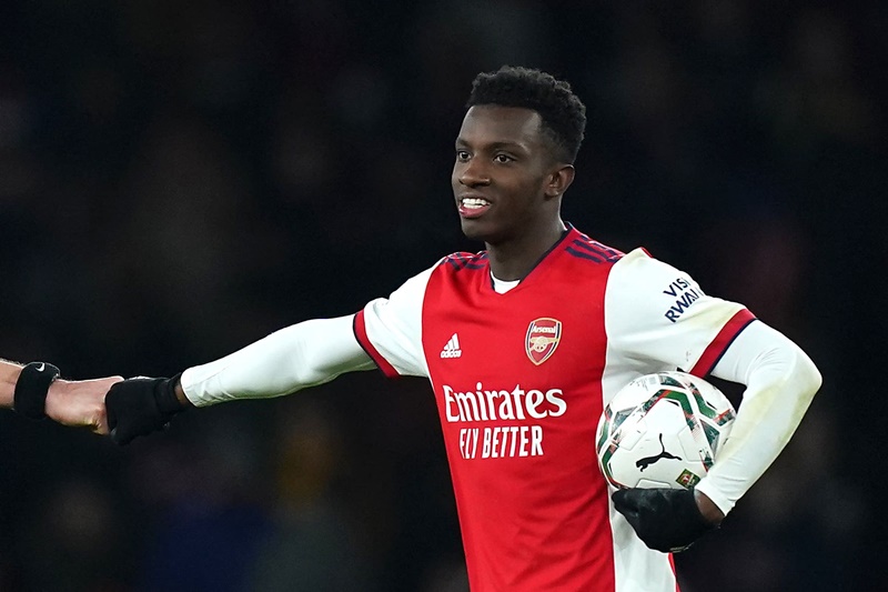 Eddie Nketiah tỏa sáng trong trận thắng của Arsenal