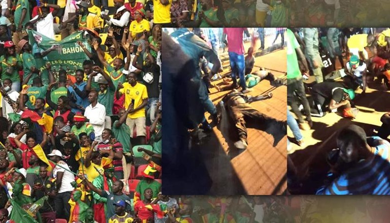 Cảnh tượng hỗn loạn - giẫm đạp lên nhau tại giải vô địch Châu Phi