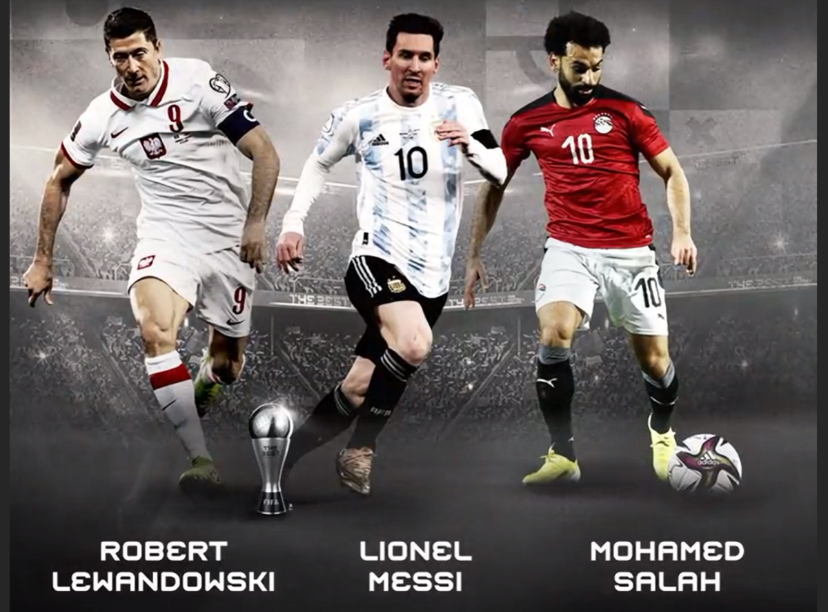 Top 3 FIFA THE BEST 2021 hàn mục Nam Cầu thủ xuất sắc nhất