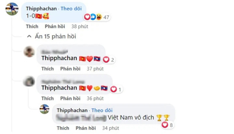 Bình luận của Thipphachan về bàn thắng của Trần Bảo Toàn
