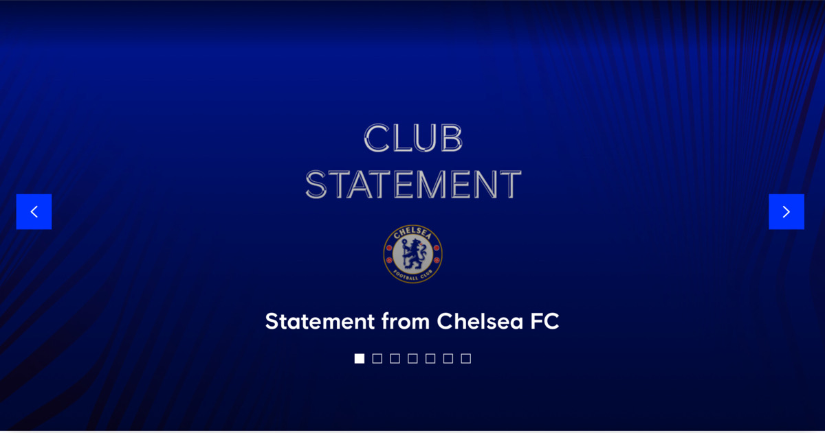 Thông báo của Chelsea liên quan tới lệnh cấm của Chính phủ Anh