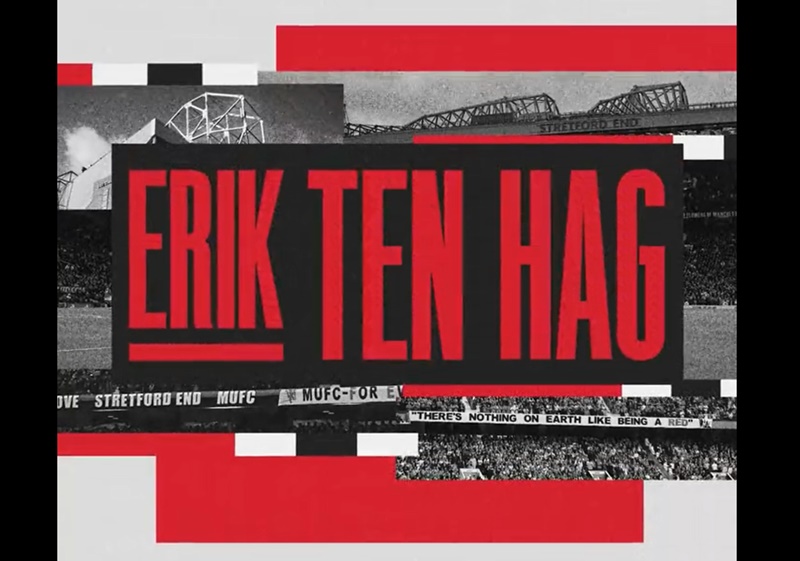 Một phân cảnh trong video về việc Man Utd công bố Ten Hag