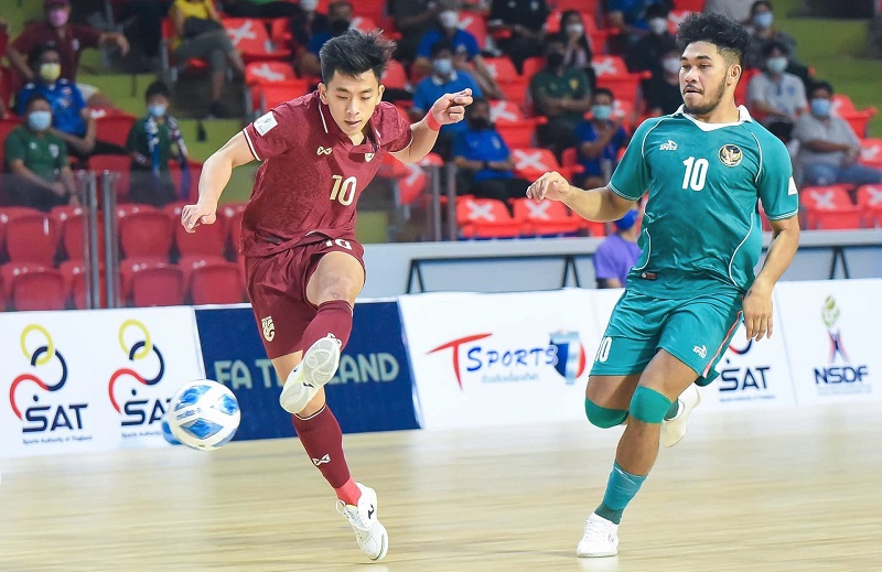 Futsal Nam Indonesia cũng rất quyết tâm lật đổ Futsal Nam Thái Lan
