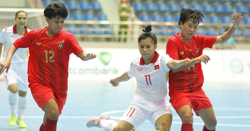 Futsal Nữ Myanmar quyết tâm có điểm số đầu tiên