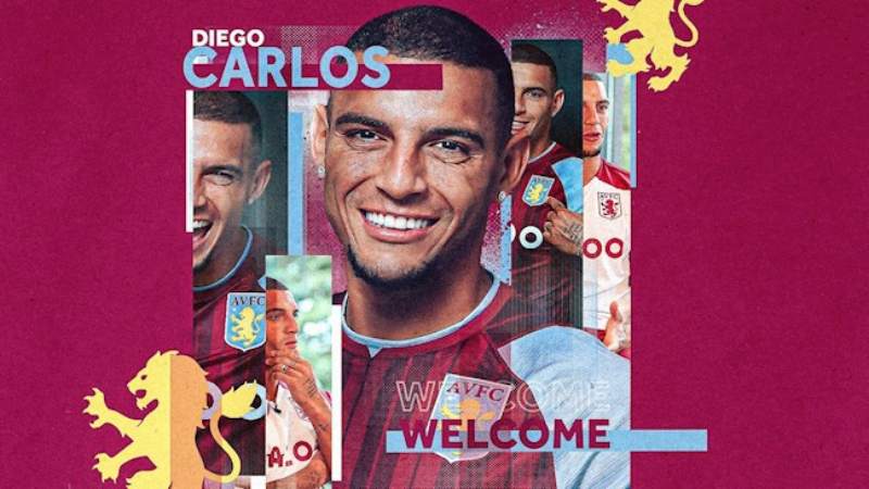 Aston Villa chào mừng trung vệ Diego Carlos