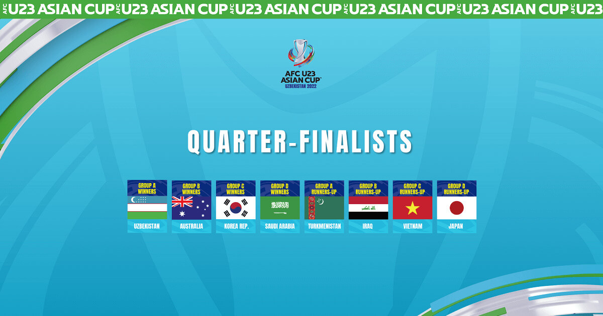 CHÍNH THỨC: Lịch thi đấu vòng tứ kết U23 Châu Á 2022