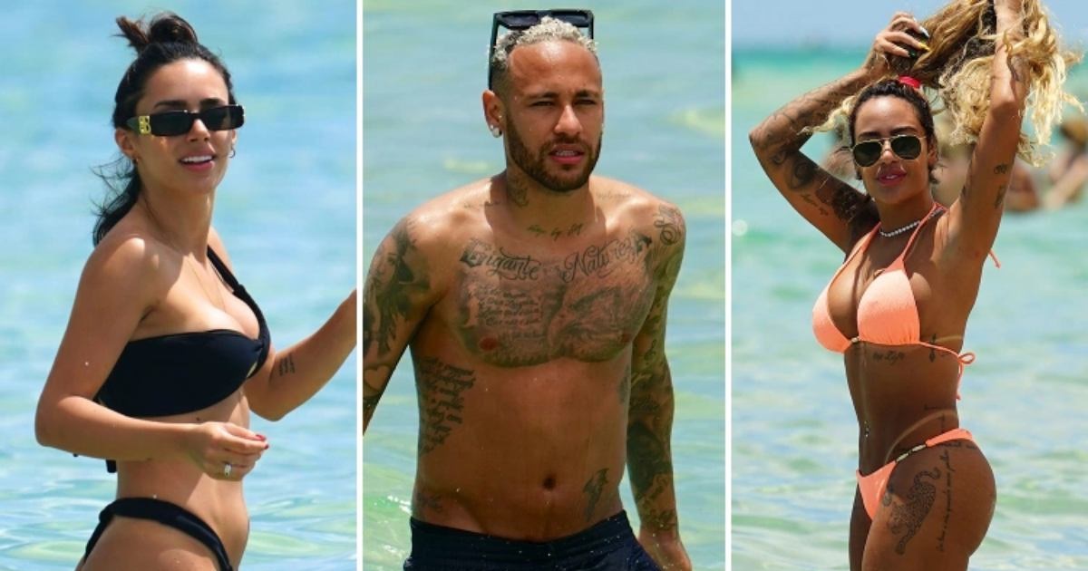 Neymar vui đùa bên cạnh 2 mỹ nữ bikini khiến CĐV phát thèm
