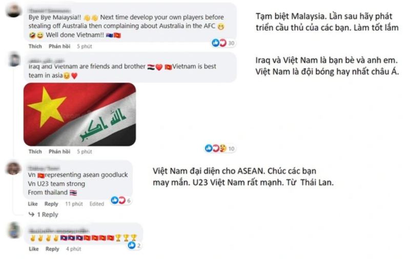 CĐV Châu Á chúc mừng U23 Việt Nam, cà khịa Thái Lan và Malaysia